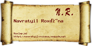 Navratyil Roxána névjegykártya